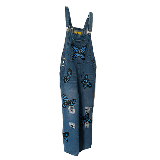 Butterfly Overalls - Blue Morpho 36x29 (Medium)