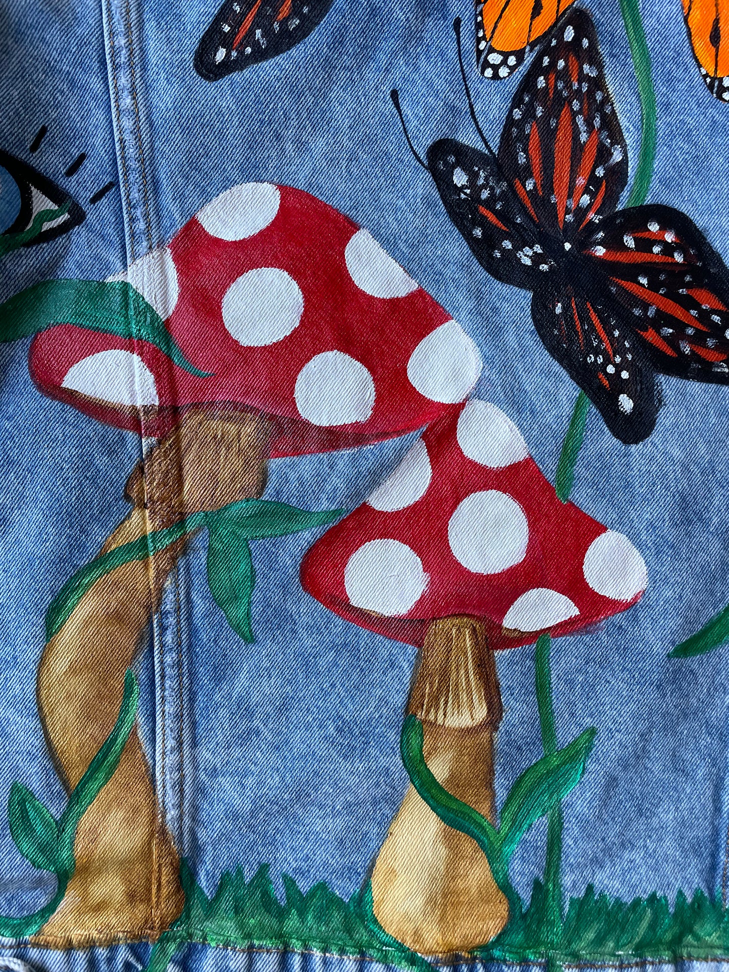 Little Garden, Painted Denim Jacket - M