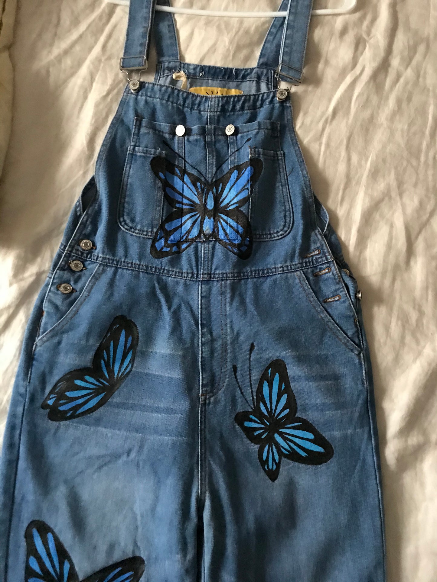 Butterfly Overalls - Blue Morpho 36x29 (Medium)